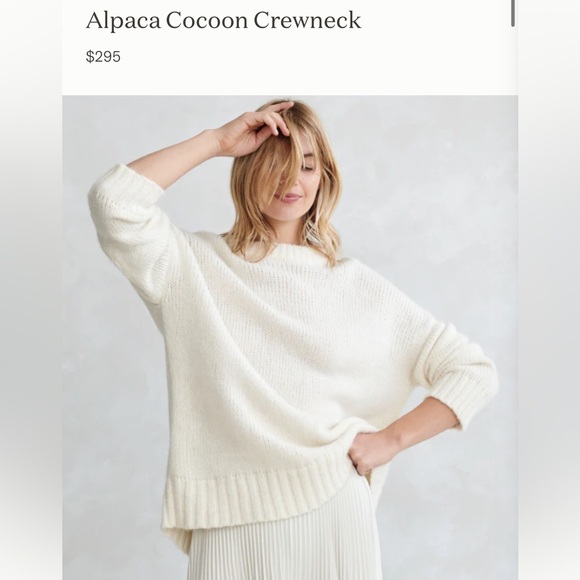 Jenni Kayne Sweaters - Jenni Kayne Cream Cocoon Crewneck Sweater